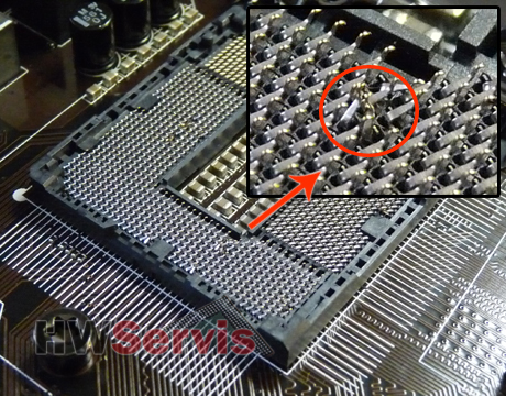 Ohuté piny LGA 1150 a jejich oprava
